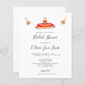 バジェットフィエスタソンブレロブライダルシャワー招待状 (正面/裏面)