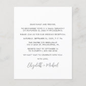 バジェットフォトウェディングレセプション招待状 (裏面)