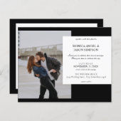 バジェットフォトエレガントな結婚式の招待状シート (正面/裏面)