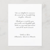 バジェットフォトオーバーレイへようこそ誕生のお知らせ チラシ (裏面)