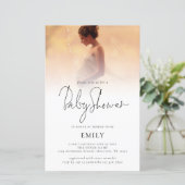 バジェットフォトオーバーレイスクリプトベビーシャワー招待状 (スタンド正面)