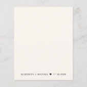 バジェットフォトオーバーレイ結婚式レセプション招待状 (裏面)