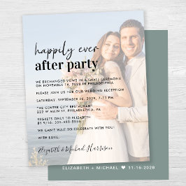 バジェットフォトオーバーレイ結婚式レセプション招待状