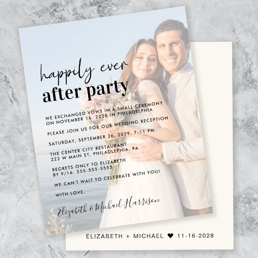 バジェットフォトオーバーレイ結婚式レセプション招待状