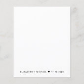 バジェットフォトオーバーレイ結婚式レセプション招待状 (裏面)