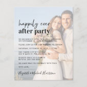 バジェットフォトオーバーレイ結婚式レセプション招待状 (正面)