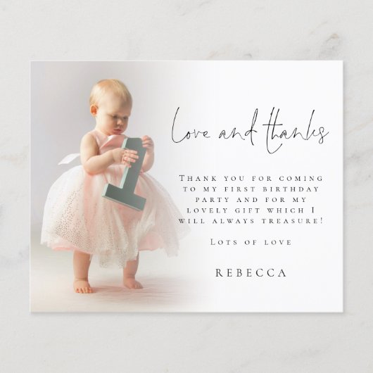 バジェットフォトオーバーレイ1st誕生日ありがとう (正面)