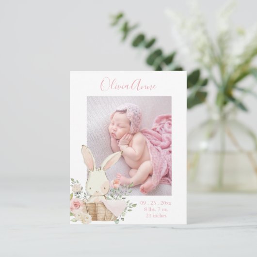 バジェットフォトガールバニー誕生発表 ポストカード (スタンド正面)