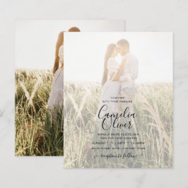 バジェットフォトクラシック結婚式招待状白金ゴールド