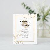 バジェットフォトクラシック結婚式招待状白金ゴールド (スタンド正面)