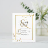 バジェットフォトクラシック結婚式招待状白金ゴールド (スタンド正面)