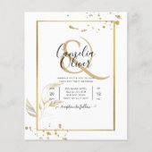 バジェットフォトクラシック結婚式招待状白金ゴールド (正面)