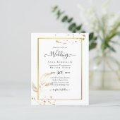 バジェットフォトクラシック結婚式招待状白金ゴールド (スタンド正面)