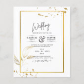 バジェットフォトクラシック結婚式招待状白金ゴールド (正面)