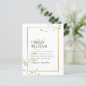 バジェットフォトクラシック結婚式招待状白金ゴールド (スタンド正面)
