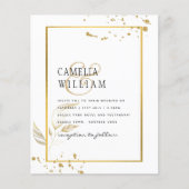 バジェットフォトクラシック結婚式招待状白金ゴールド (正面)
