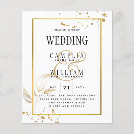 バジェットフォトクラシック結婚式招待状白金ゴールド チラシ