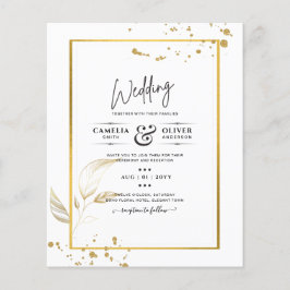 バジェットフォトクラシック結婚式招待状白金ゴールド チラシ