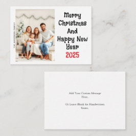 バジェットフォトクリスマスとハッピー新年の休日 ノートカード