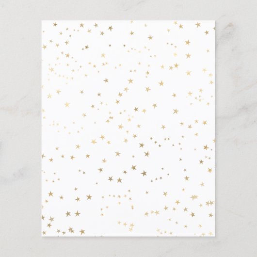 バジェットフォトクリスマスカード金ゴールドスター (裏面)