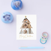 バジェットフォトクリスマスツリーのグリーティングカード チラシ (シングル)