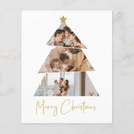 バジェットフォトクリスマスツリーのグリーティングカード チラシ