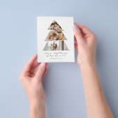 バジェットフォトクリスマスツリーのグリーティングカード チラシ (手)