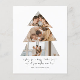 バジェットフォトクリスマスツリーのグリーティングカード チラシ