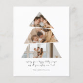 バジェットフォトクリスマスツリーのグリーティングカード チラシ (正面)