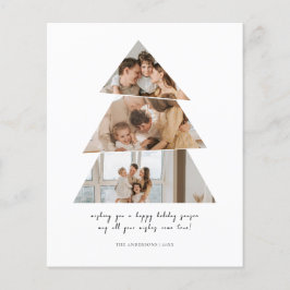 バジェットフォトクリスマスツリーのグリーティングカード チラシ