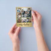 バジェットフォトクリスマスメタリック金ゴールドホリデーカード チラシ (手)