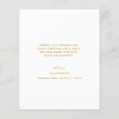 バジェットフォトクリスマス金ゴールドArchスクリプトカード (裏面)