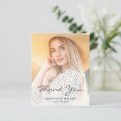 バジェットフォトグレースクリプトの卒業サンキューカード (スタンド正面)