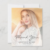 バジェットフォトグレースクリプトの卒業サンキューカード (正面)