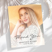 バジェットフォトグレースクリプトの卒業サンキューカード