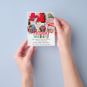 バジェットフォトコラージクリスマスカード招待状レター チラシ (手)