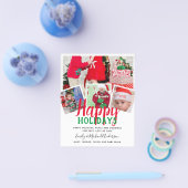 バジェットフォトコラージクリスマスカード招待状レター チラシ (シングル)