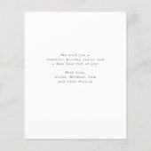 バジェットフォトコラージクリスマスホリデーカード チラシ (裏面)