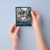 バジェットフォトコラージクリスマスホリデーカード チラシ (手)