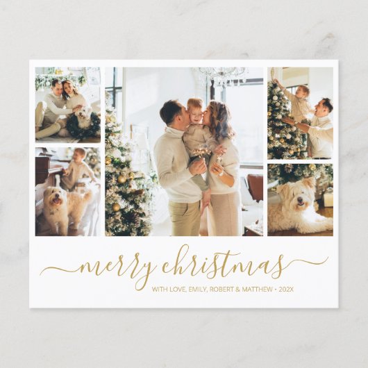 バジェットフォトコラージクリスマスホリデーフライヤー チラシ (正面)