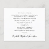 バジェットフォトストリップウェディングレセプション招待状 (裏面)