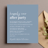 バジェットフォトダスティブルーウェディングレセプション招待状