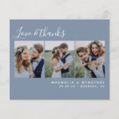 バジェットフォトダスティブルー結婚ズサンキューカード (正面)