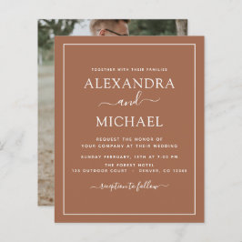 バジェットフォトテラコッタボホ結婚のシンプル