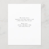 バジェットフォトハッピー休日ブラックグリーティングカード チラシ (裏面)