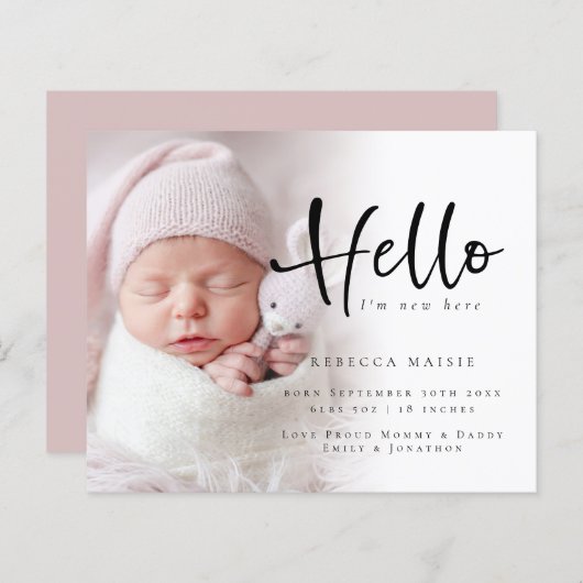 バジェットフォトハローガールピンク誕生発表 (正面/裏面)