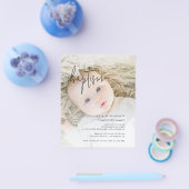 バジェットフォトバプテスマ招待状 チラシ (シングル)