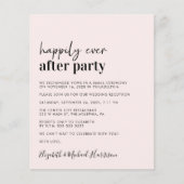 バジェットフォトピンクの結婚式のレセプションのお知らせ (正面)