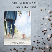 バジェットフォトピンクウェディングレセプション招待状