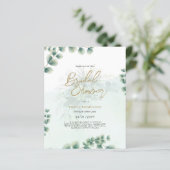 バジェットフォトブライダルシャワー招待リーフ素朴 (スタンド正面)